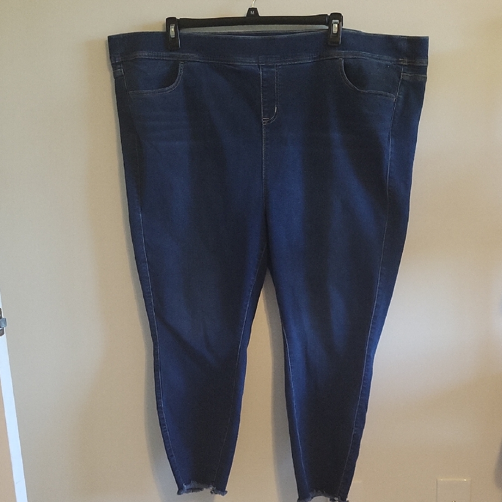 Torrid Size 5  Dark Blue  Jeans With Raw Hem